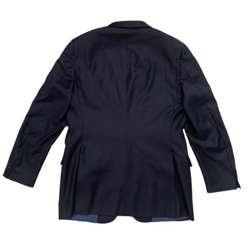 Hickey Freeman Milburn II Navy Blue Blazer 100% Worsted Wool Size‎ 42L - Picture 2 of 11